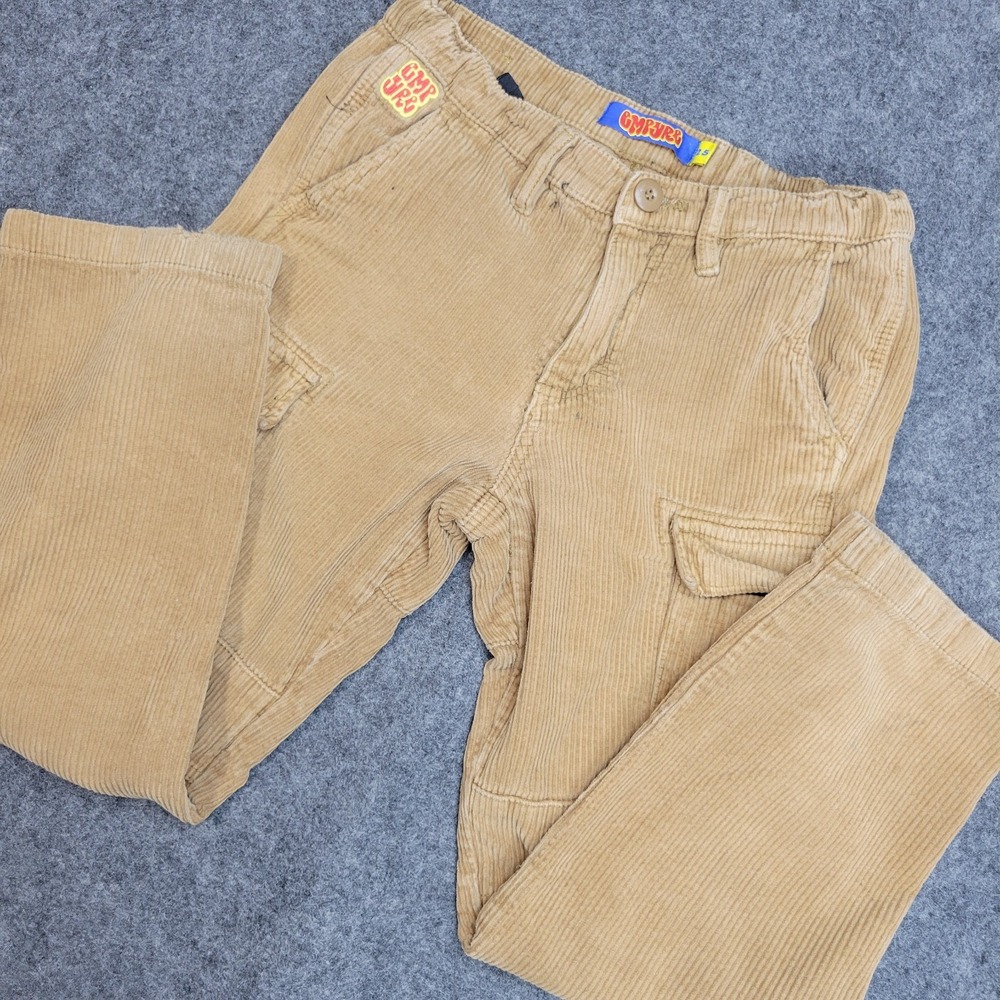 Empyre Cargo Pants Womens 25 Tan Corduroy Y2K Skate Streetwear Utility Workwear